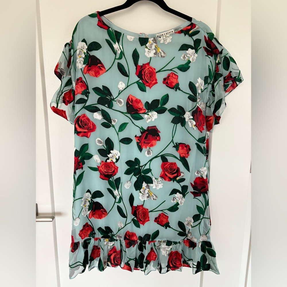 Alice + Olivia Red Floral Dress
